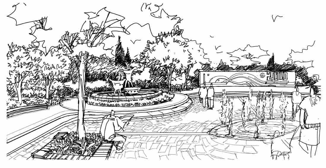 沙城文化广场，怀来文化公园设计，WAQI景观，文化公园设计，文化广场设计，景观设计,庭院酒店设计,客栈设计,景观规划,旧房改造,住宅景观,住房景观,酒店设计,园林绿化,景观,园林,生态,精品